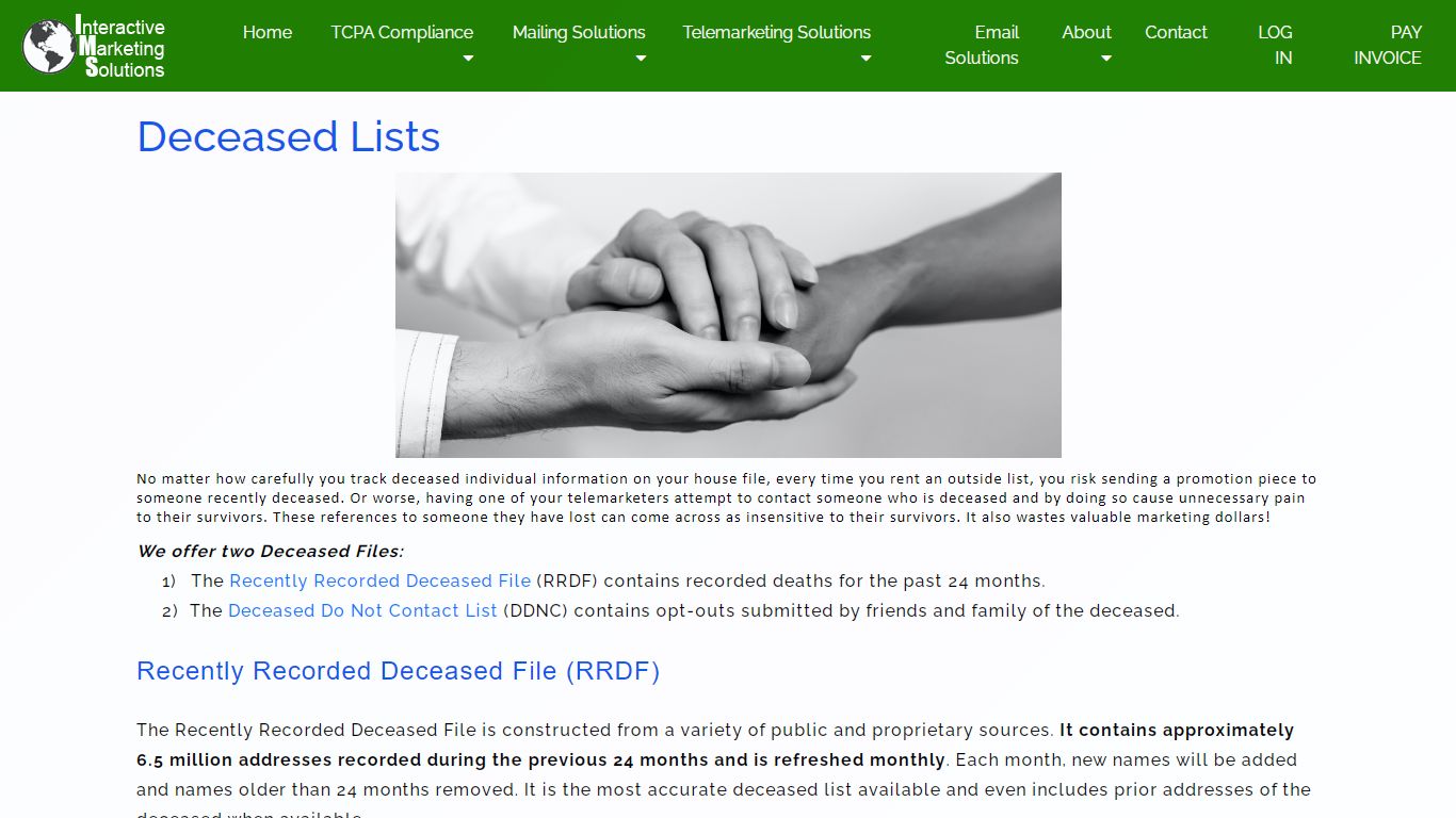 Deceased Lists - Interactive Marketing Solutions
